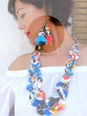 Earrings model Disque "Sonia Delaunay"